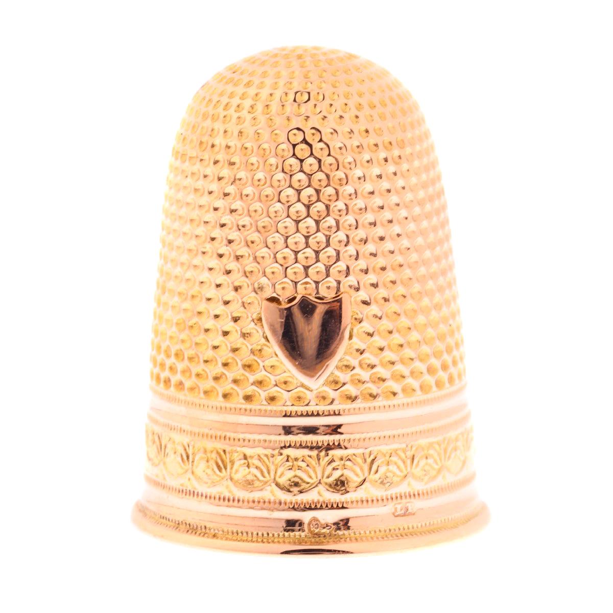 Antique Dutch Southern Netherlands Belgian Gold Thimble, 1820s For Sale