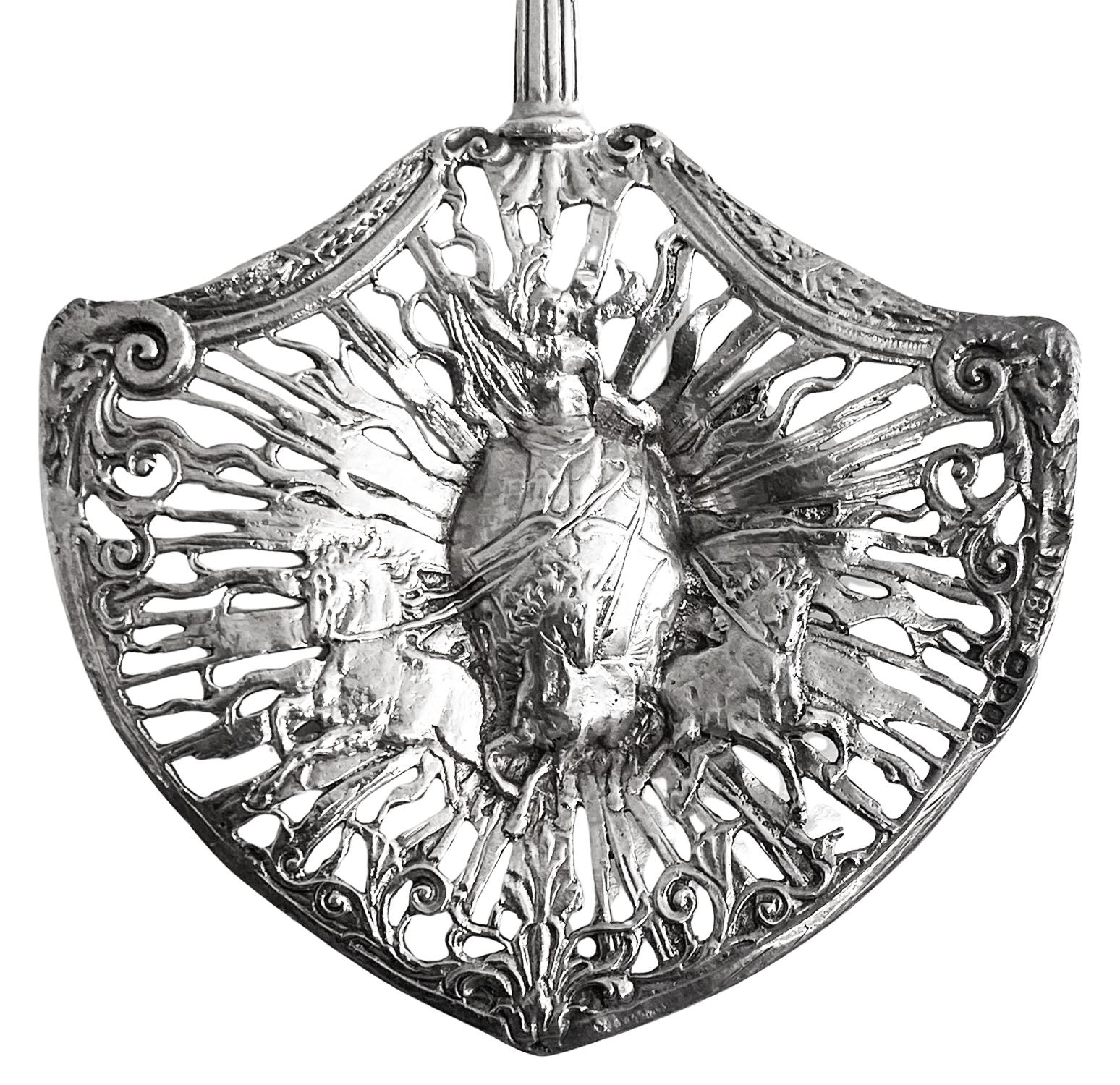 Antigua cuchara holandesa de plata de ley grande y perforada para conservas 1899 siglo XIX en venta