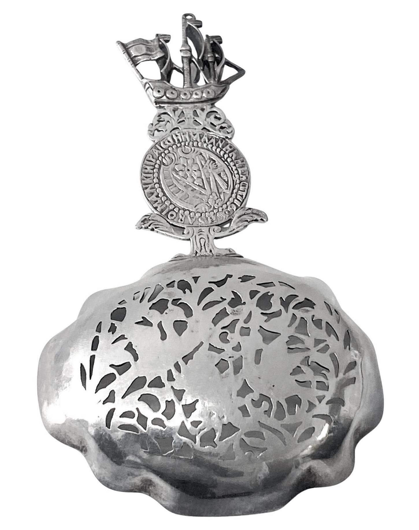 Late 19th Century Antique Dutch Sterling Silver marriage spoon 1909 For Sale