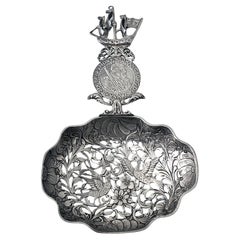Antigua cuchara de matrimonio holandesa de plata de ley 1909