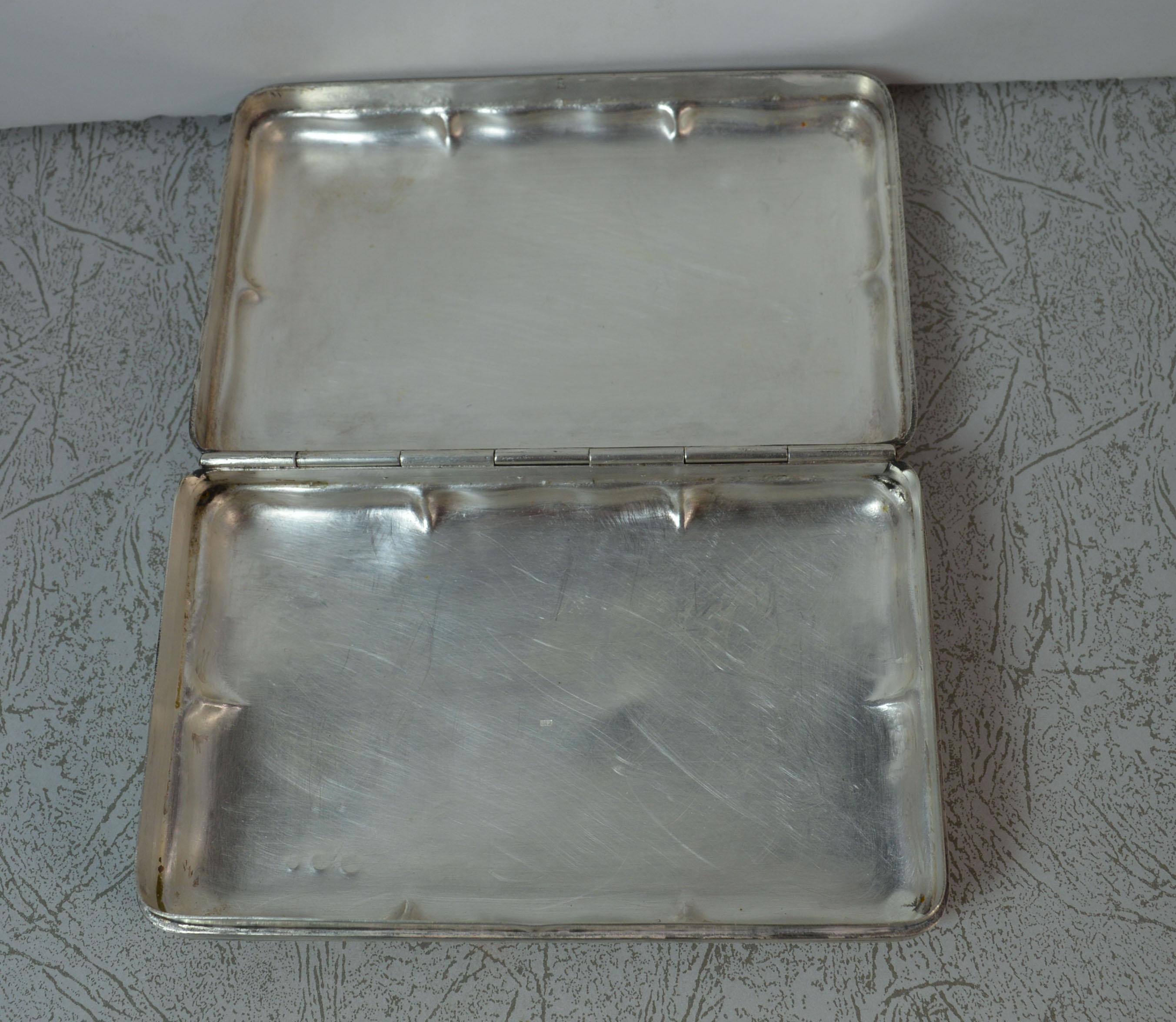 Antique Dutch Sterling Silver Oversized Table Snuff Box 5