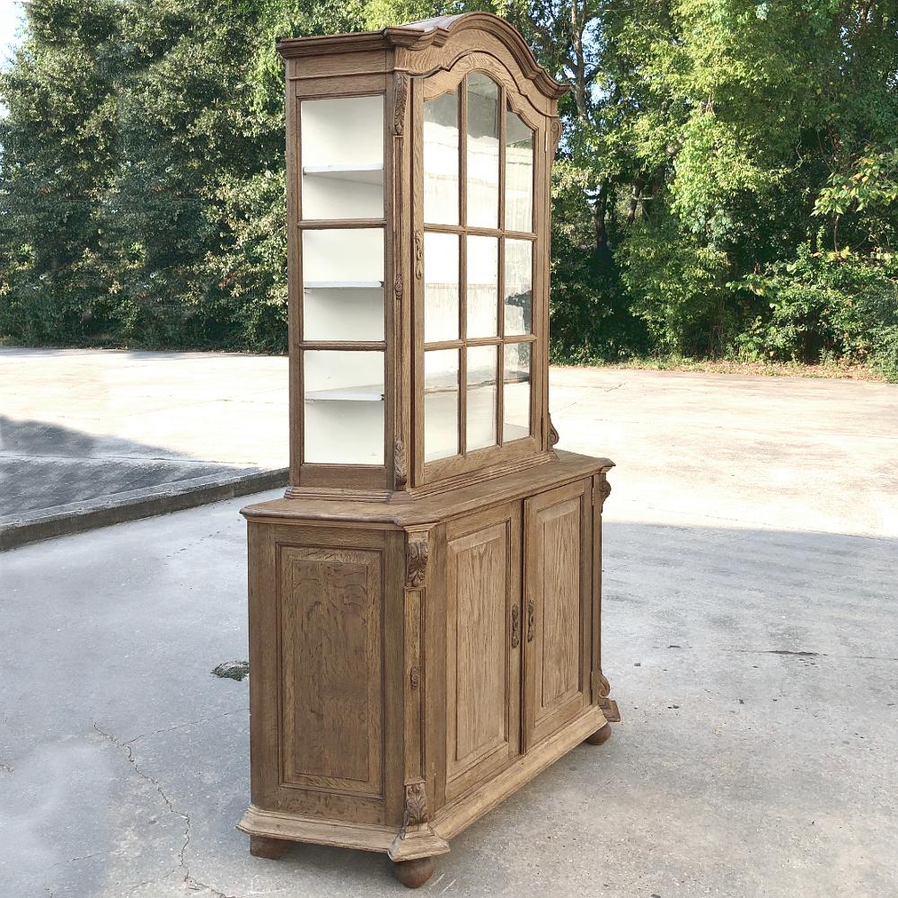 20th Century Antique Dutch Stripped Oak Bookcase