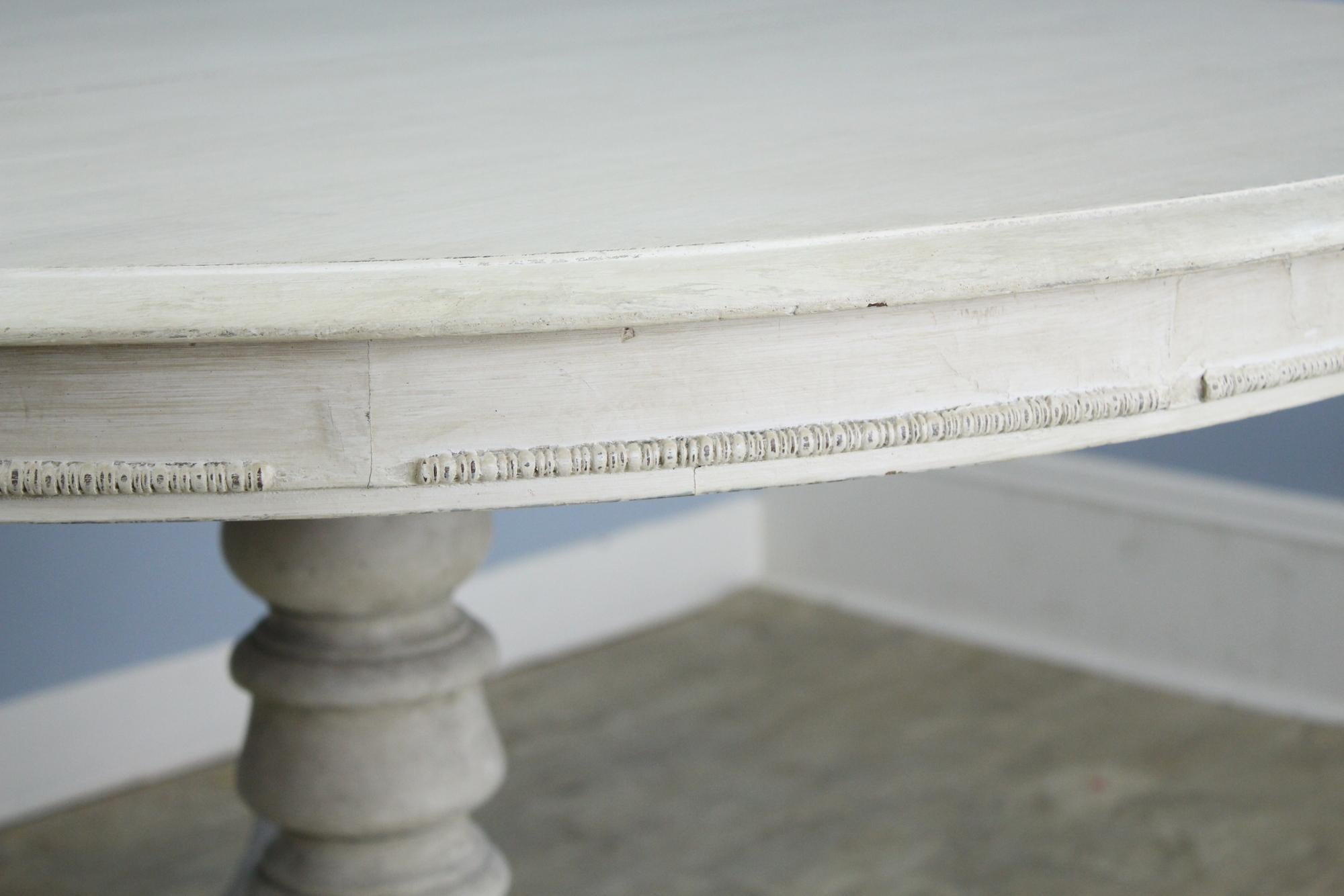 Painted Antique Dutch Tilt-Top Pedestal Table with Lion's Feet For Sale