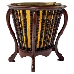 Antique Dutch Victorian Walnut Tea Stove, 1870s