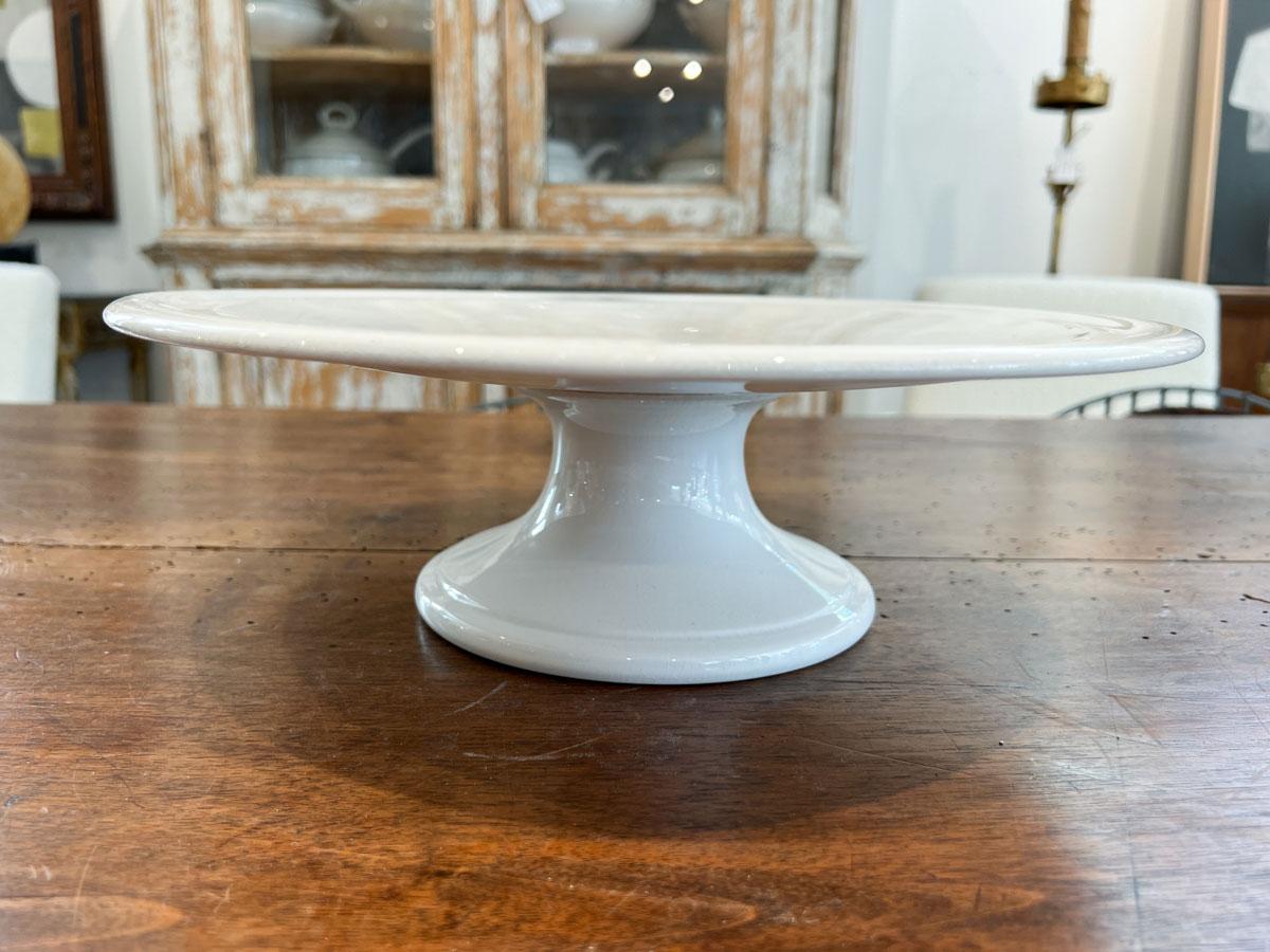 Plato para tarta de piedra de hierro blanca holandesa antigua Holandés en venta
