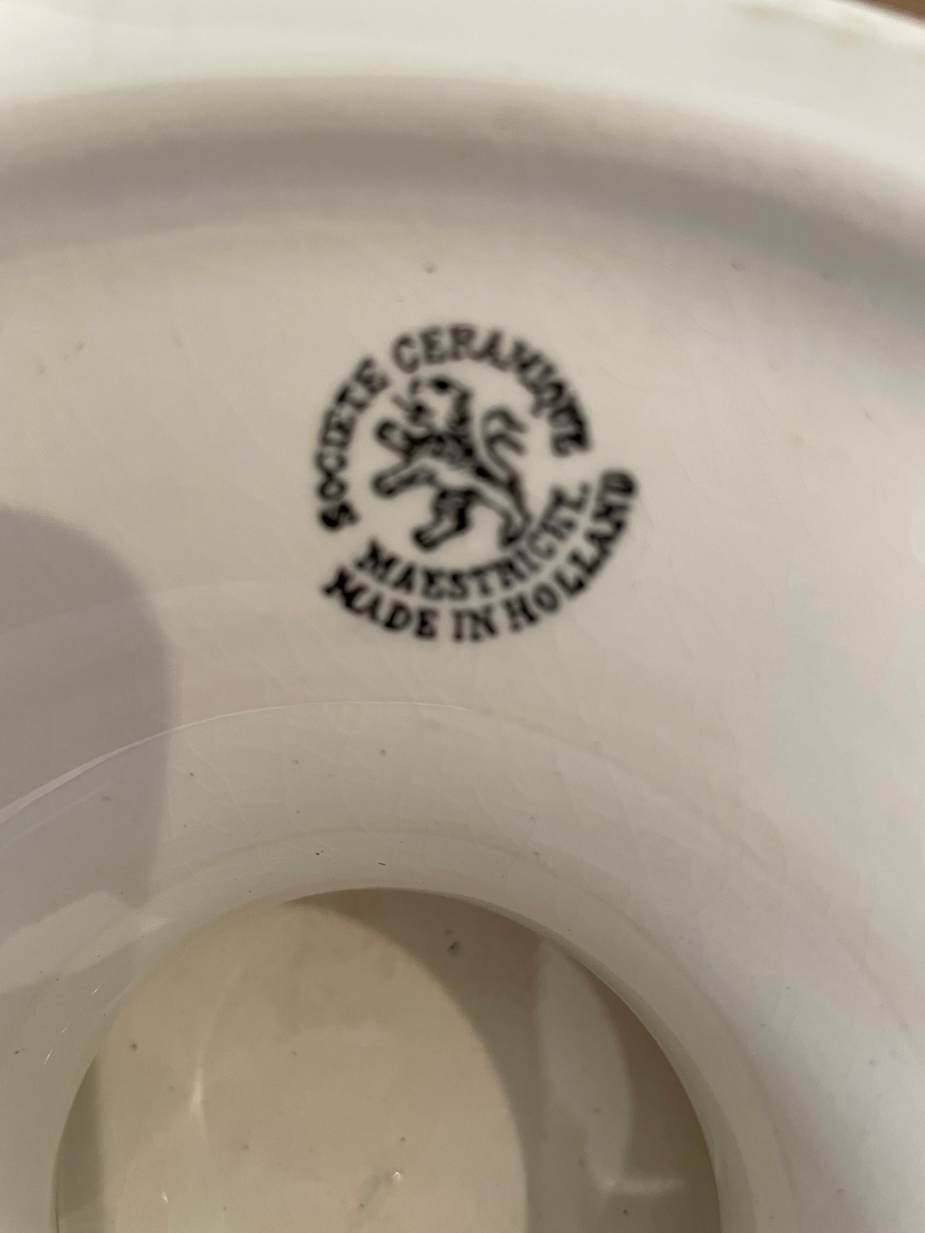 Plato para tarta de piedra de hierro blanca holandesa antigua en Bueno estado para la venta en New Orleans, LA