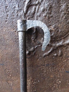 Antique Dutch Wrought Iron Blow Poker, 17th Century