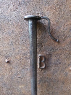 Antique Dutch Wrought Iron Blow Poker, 18th Century