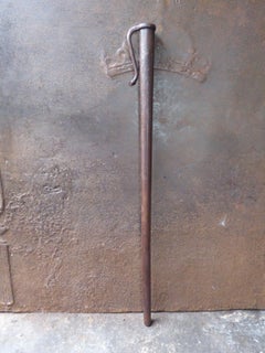 Antique Dutch Wrought Iron Blow Poker, 19th Century