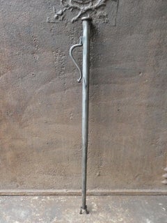Antique Dutch Wrought Iron Blow Poker, 19th Century