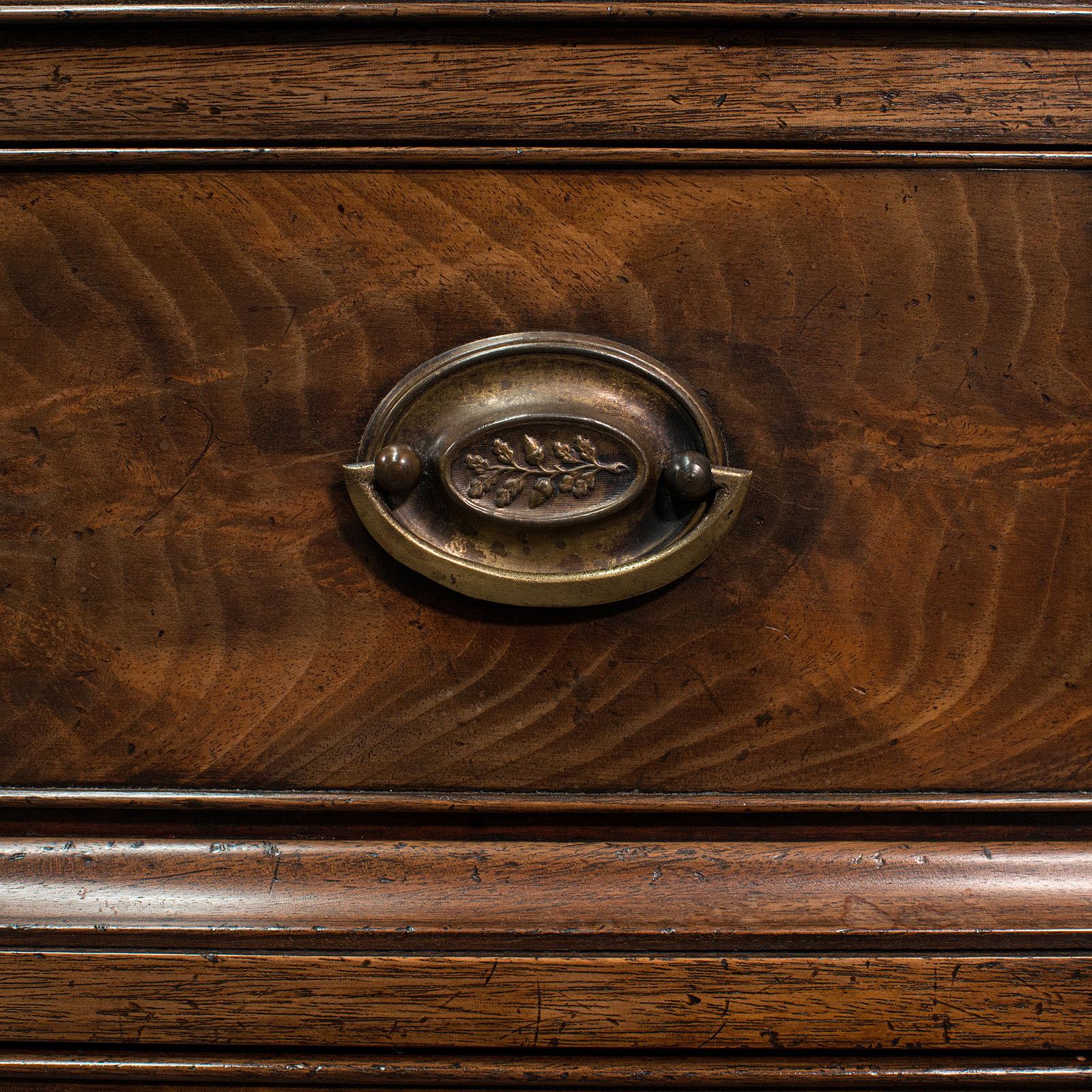 Antique Dwarf Chest on Stand, English, Flame Mahogany, Victorian, Circa 1900 6