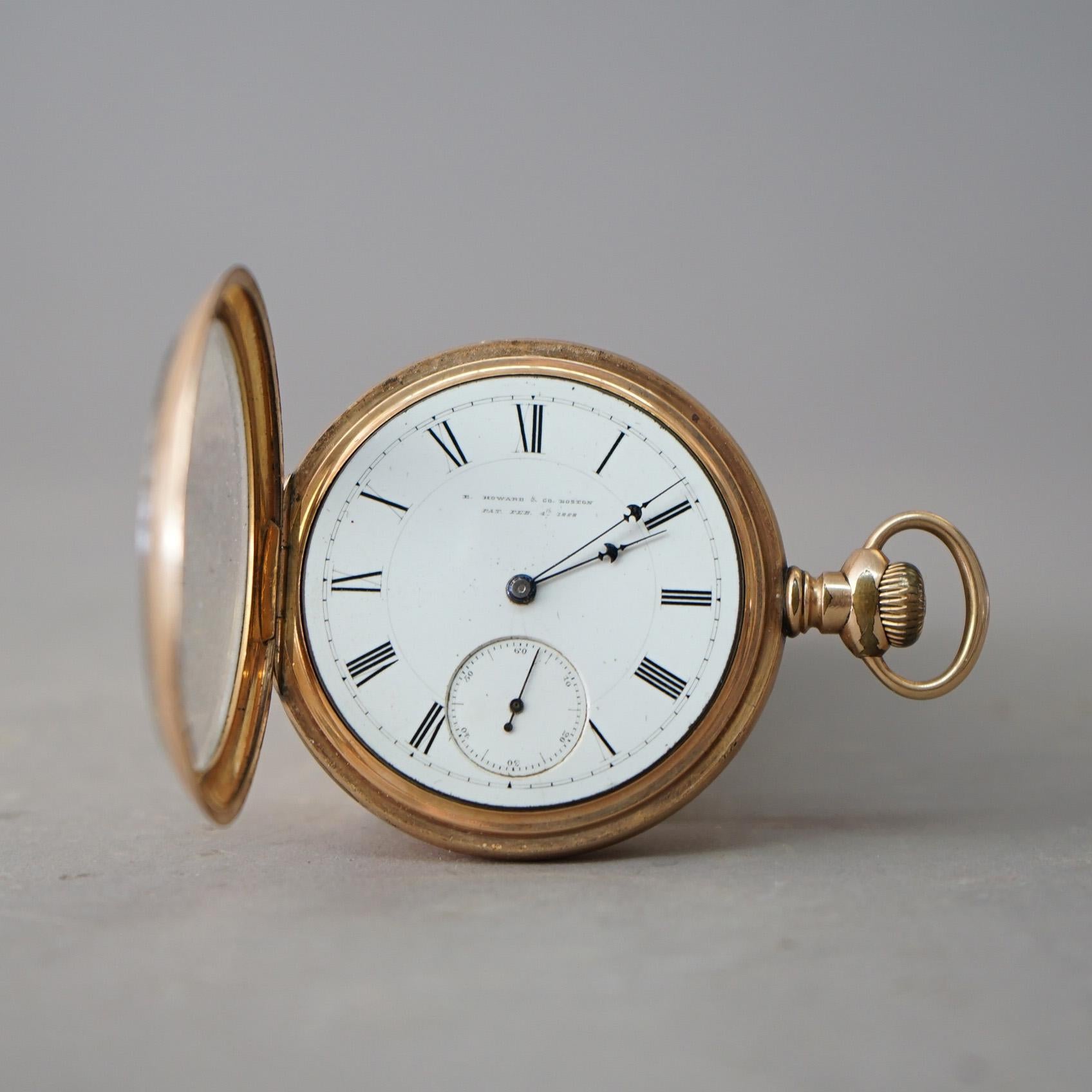 Antique E. Howard & Co. Pocket Watch, Boston Pat Feb 4th 1860 10