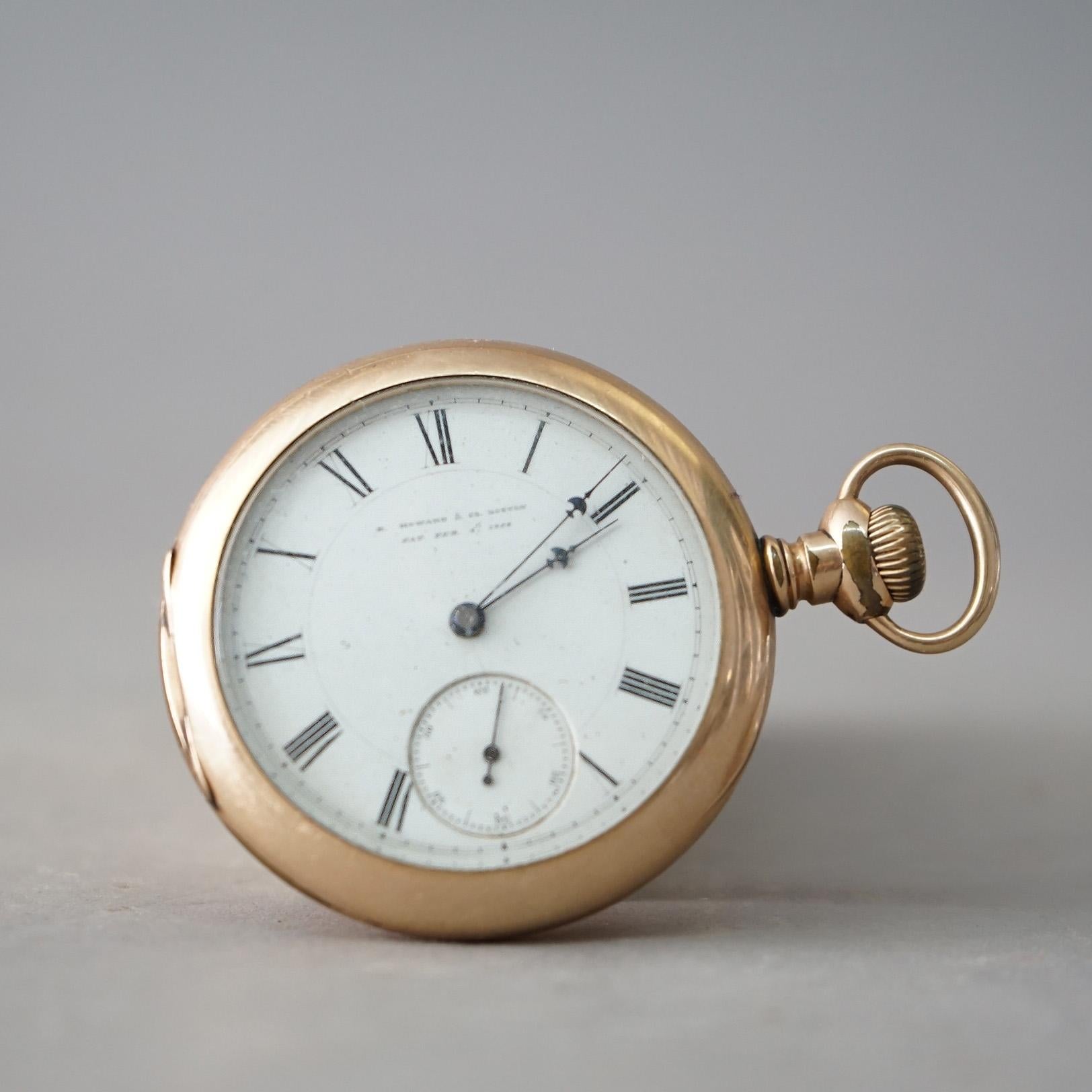 19th Century Antique E. Howard & Co. Pocket Watch, Boston Pat Feb 4th 1860