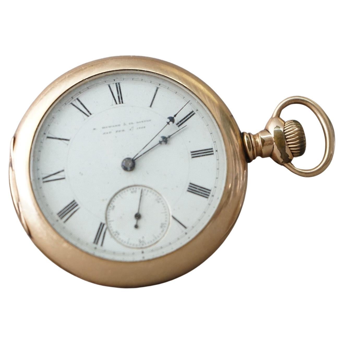 Antique E. Howard & Co. Pocket Watch, Boston Pat Feb 4th 1860, Interior Marked C.W.C. Co. 

Measures - 3