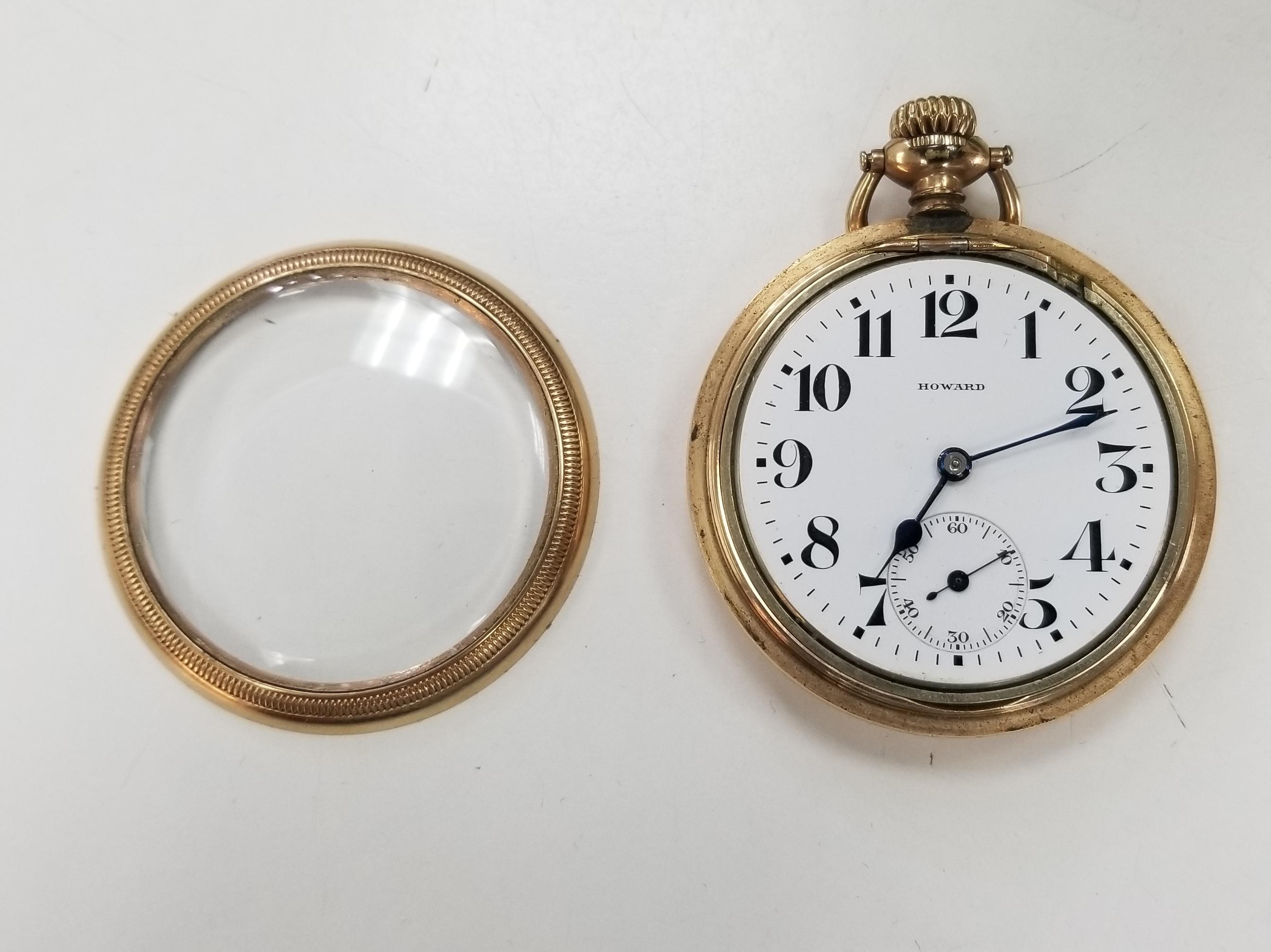 For sale is an antique E. Howard Series 11 Rail Road Chronometer Gold Filled pocket watch. It is all original, 16 size and was made around 1914. It has a beautiful Series 11 Rail Road grade 21 jewel movement, 53mm  and is housed in it's original