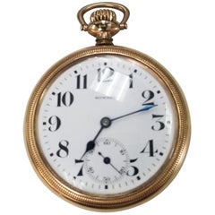 Antique montre de poche E. Howard Series 11 Rail Road Chronometer Gold Filled