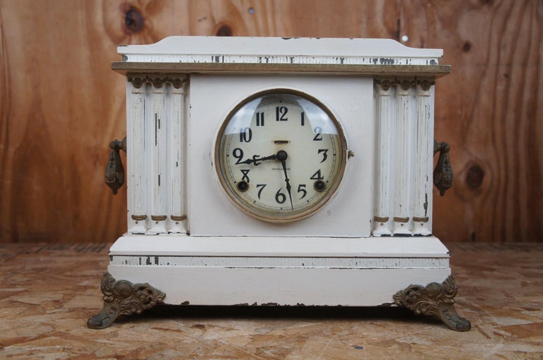 Antiguo E. Ingraham Reloj de manto con carill n de campana de 8