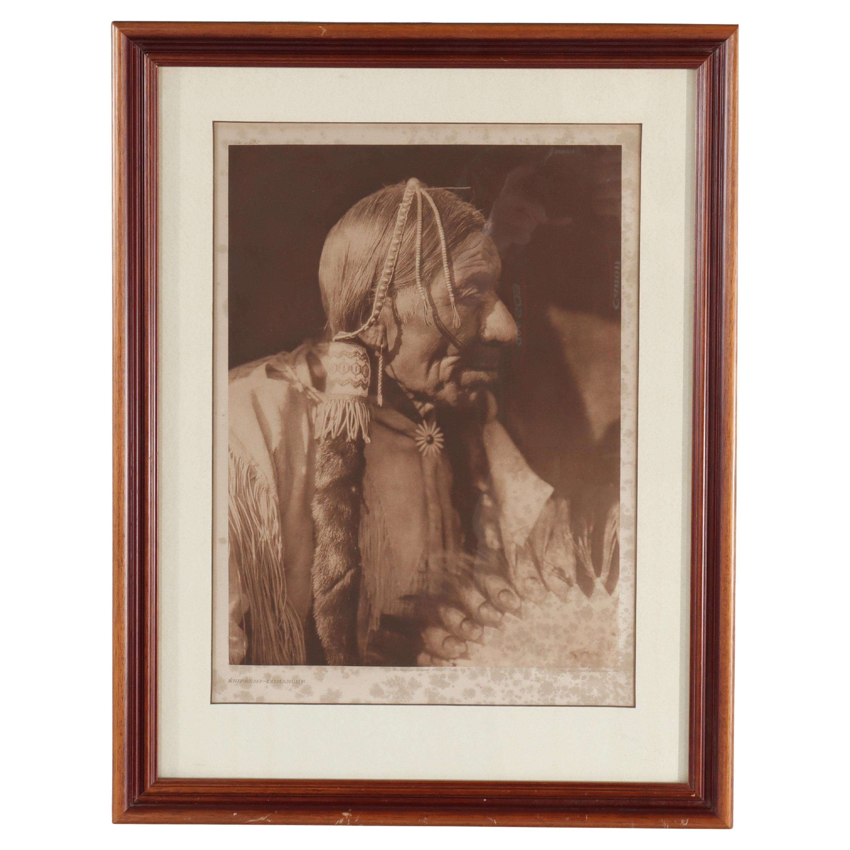 Photogravures anciennes E. J. Curtis "Esipermi-Comanche" signées C1927 en vente