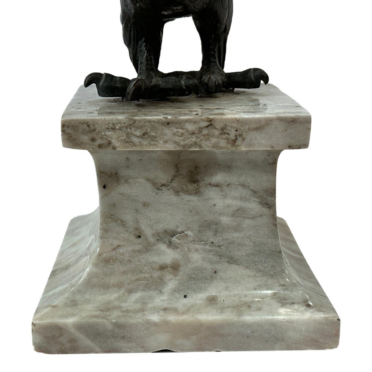 Early 20th Century Antique Eagle Bronze Sculpture For Sale