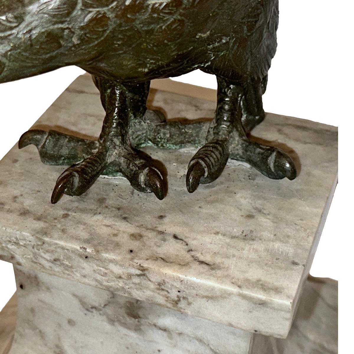 Antique Eagle Bronze Sculpture For Sale 1