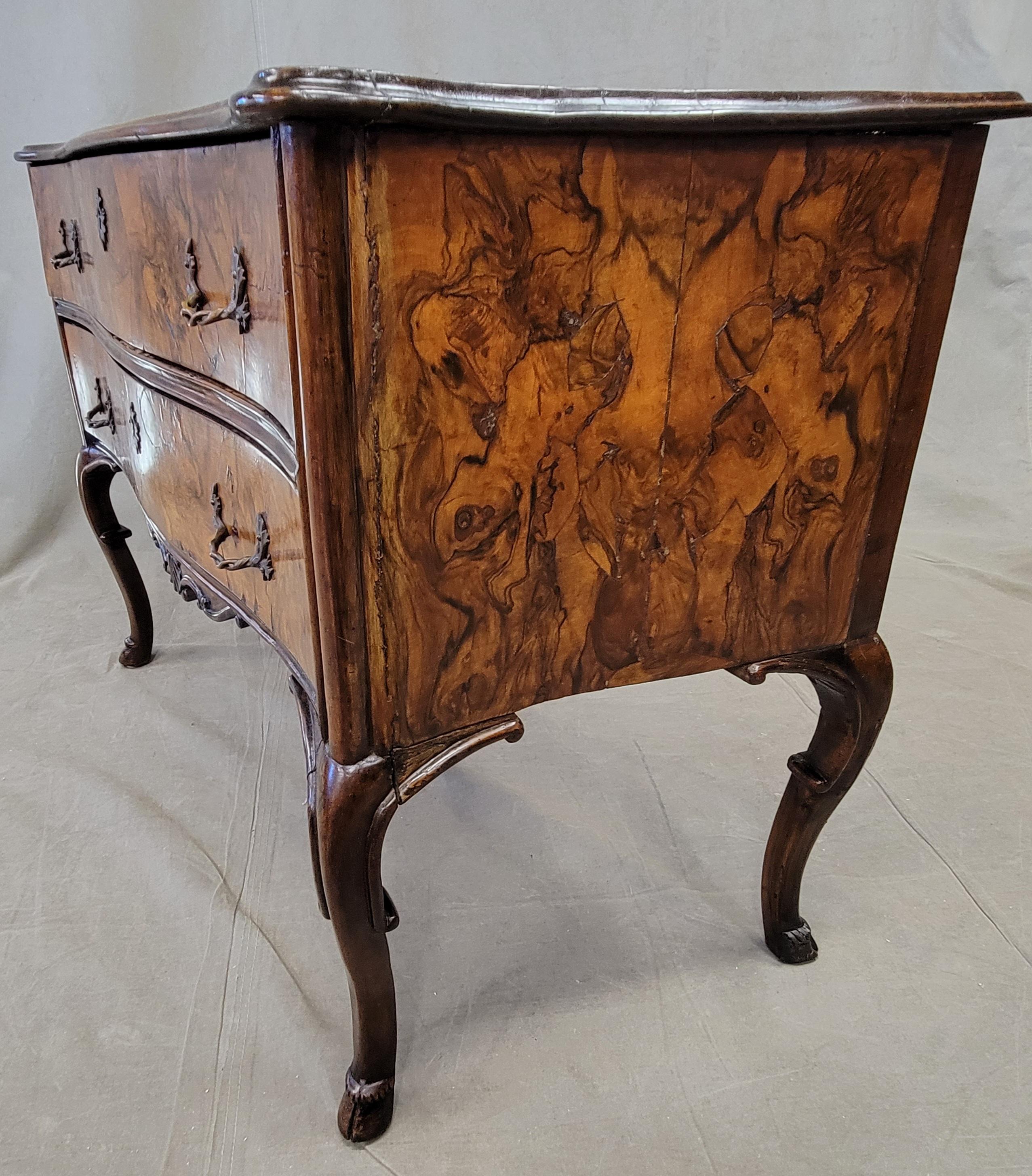 Antique Early 1800s French Burl Walnut Commode Sold by B. Altman & Co. New York 4