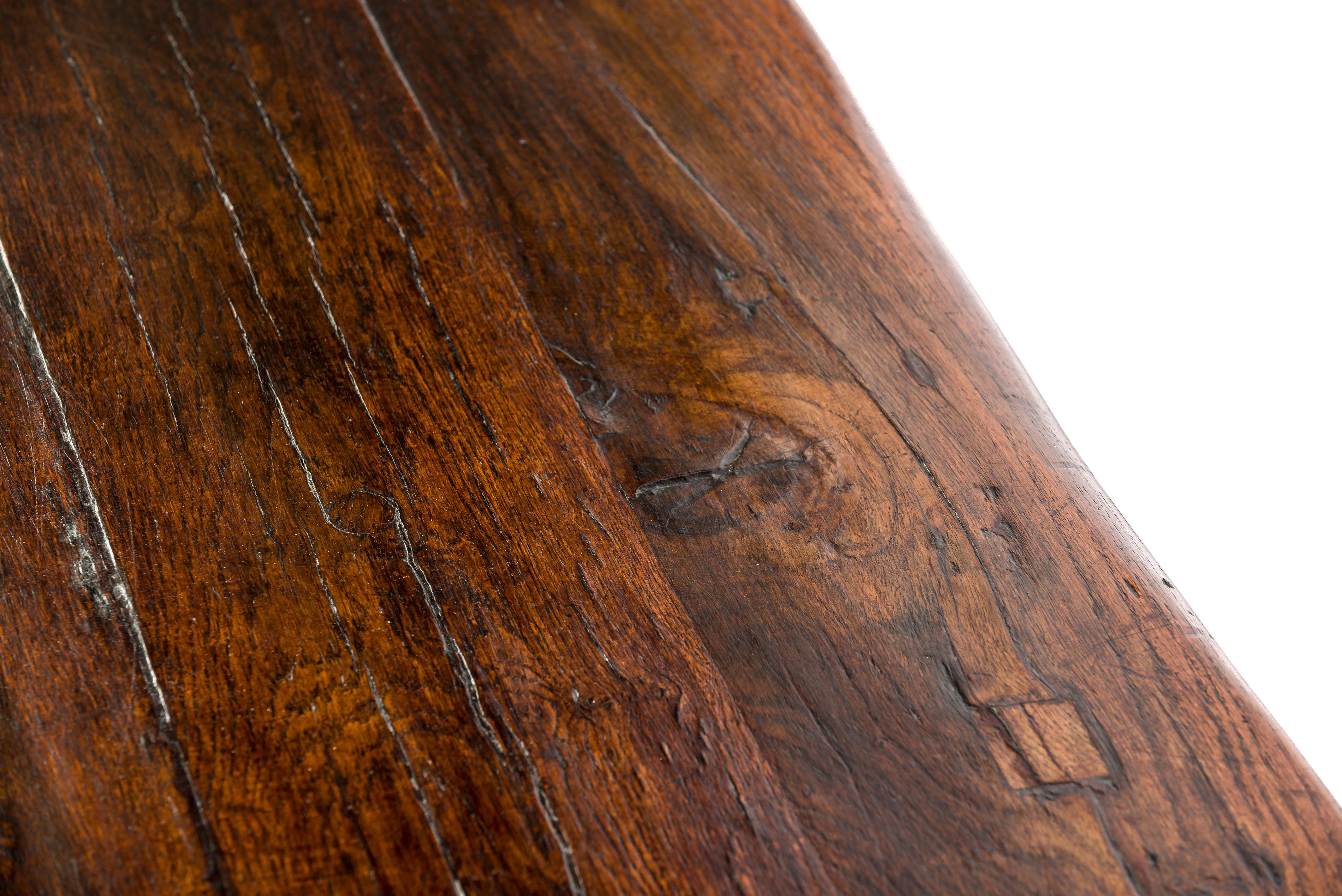 antique early 18th century English Elizabethan Renaissance Long Carved Oak Table 12