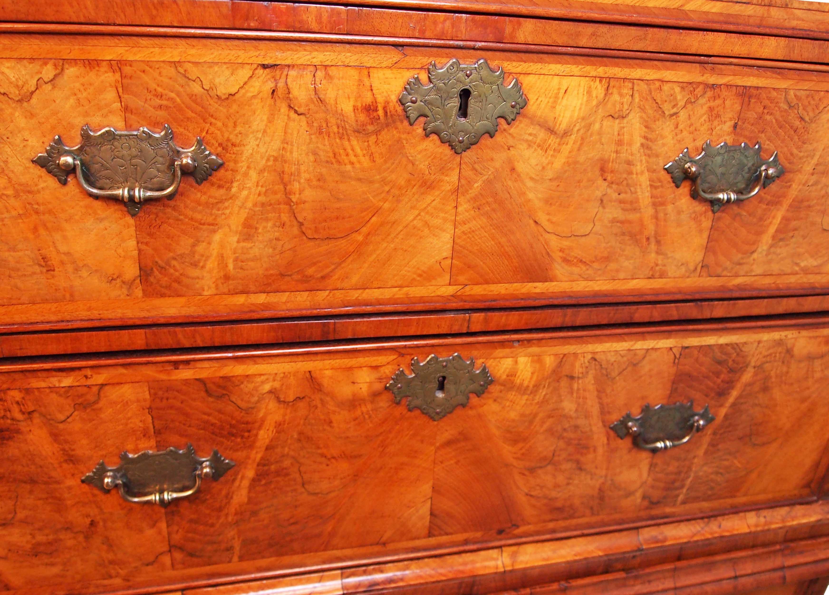 Antique Early 18th Century Walnut Chest on Chest, or Tallboy 1