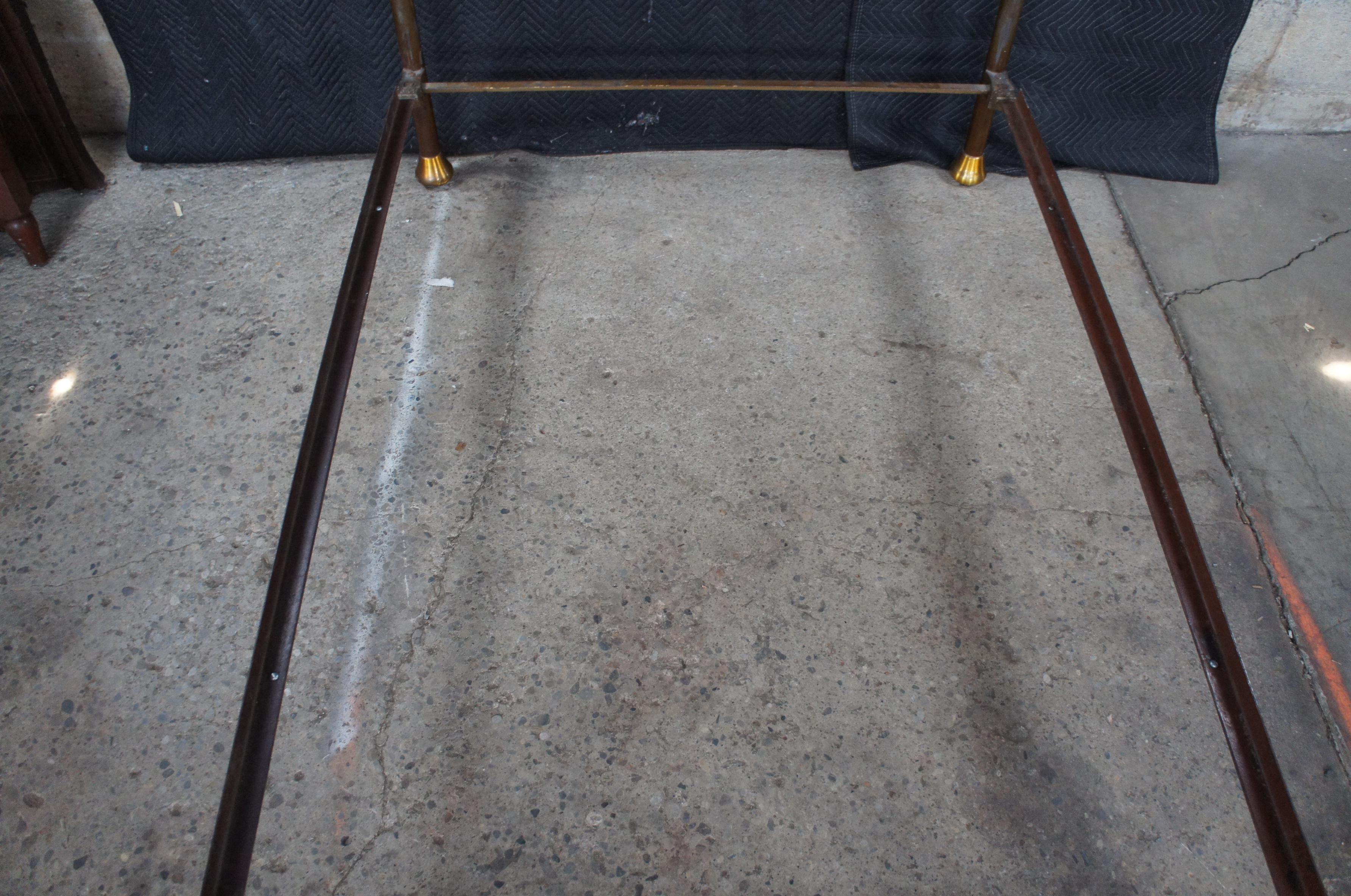 Ottone Telaio del letto completo in ottone antico dei primi anni del 1900 in stile revival vittoriano americano in vendita