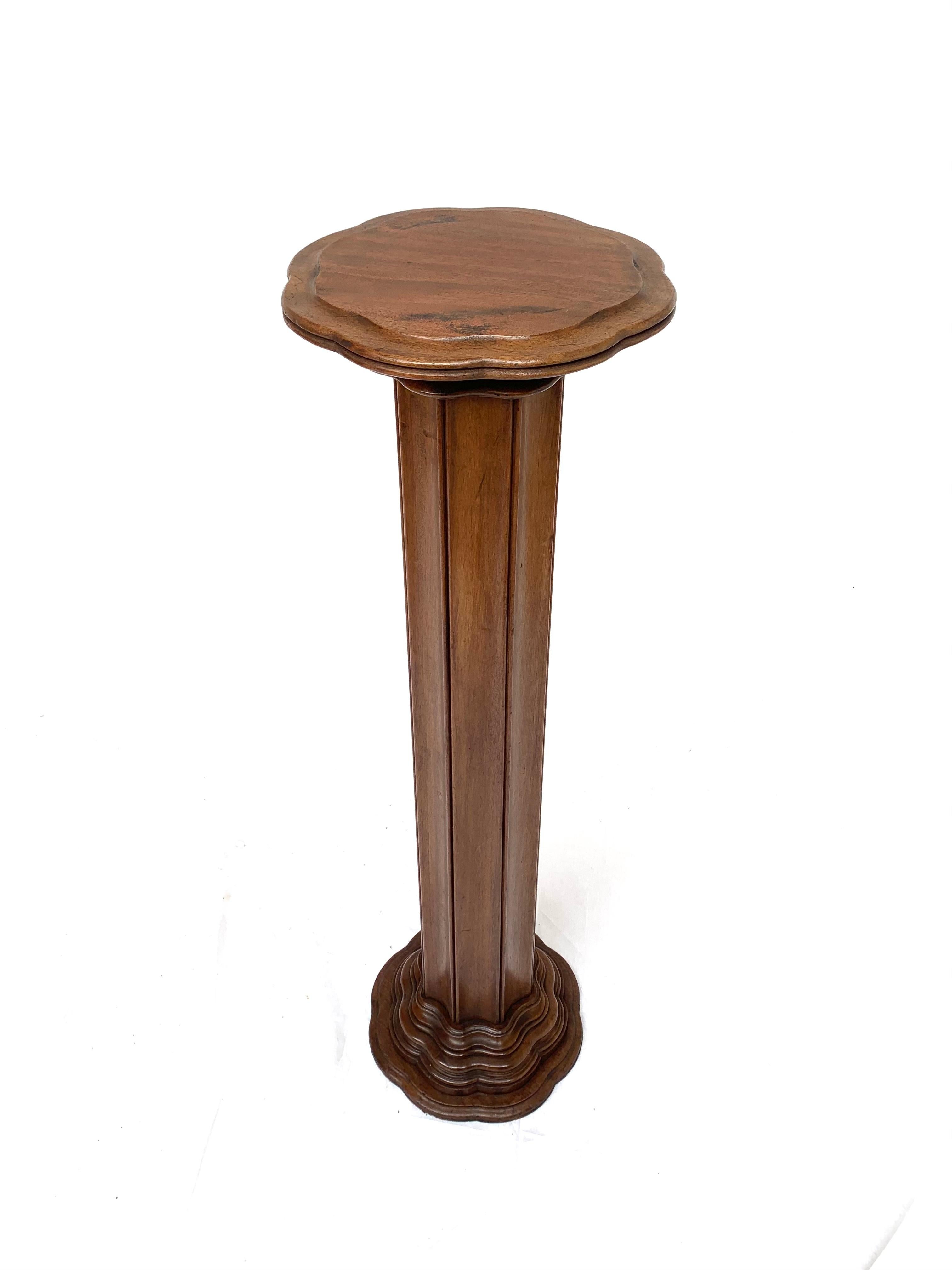 Stunning display column with a warm and beautiful patina.

If you are looking for an antique column pedestal for displaying a vase, a plant or a sculpture then this remarkably designed and very well executed specimen could be yours to own and enjoy