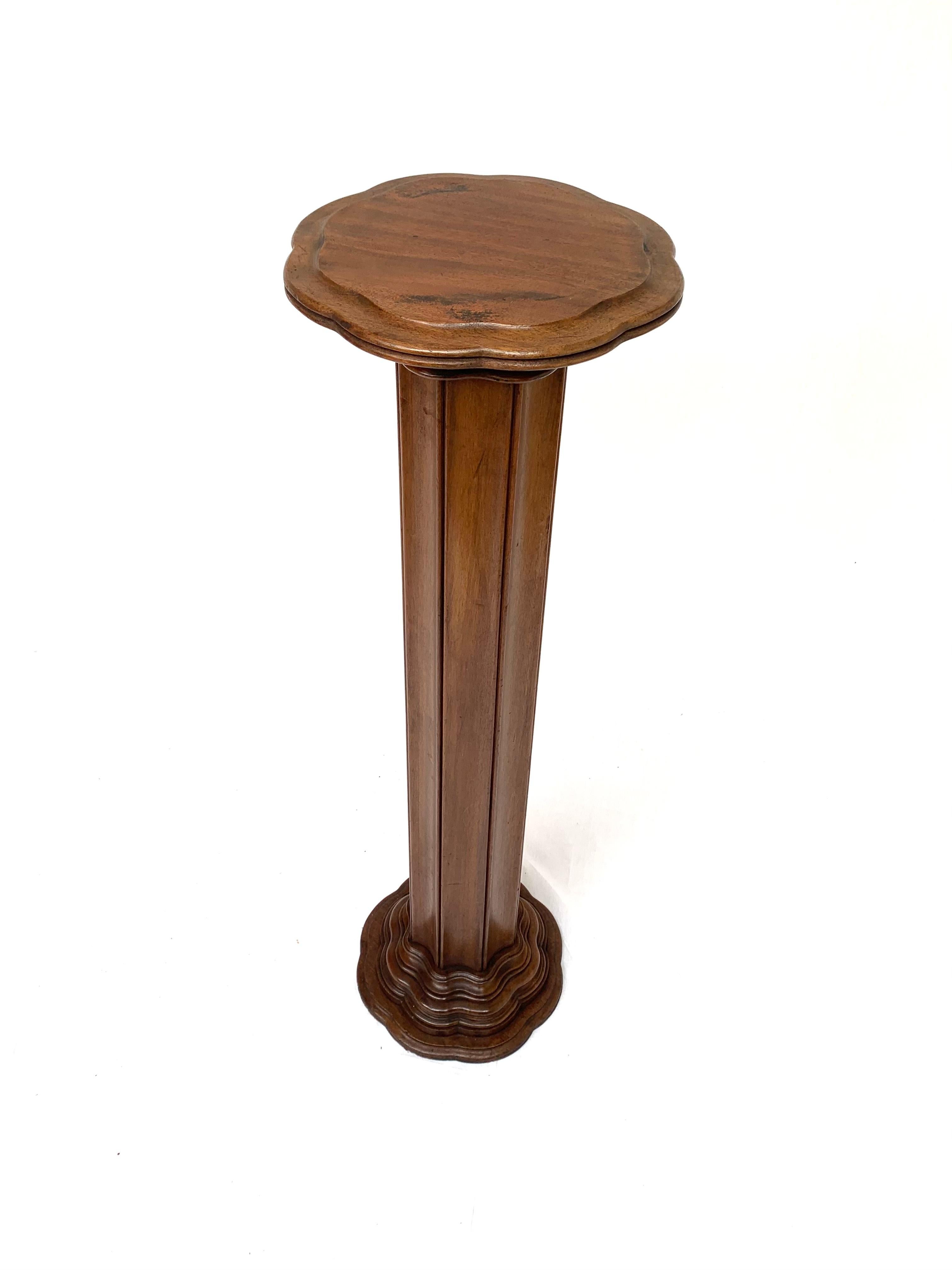 antique wooden pedestal stand