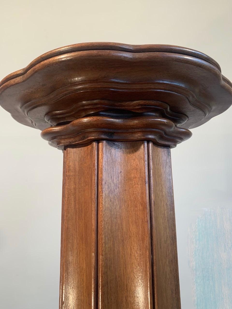 antique wood pedestal