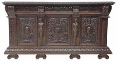 Antike frühe 1900er Jahre Italienisch Renaissance Revival, geschnitzt, trimmen, Nussbaum Sideboard!