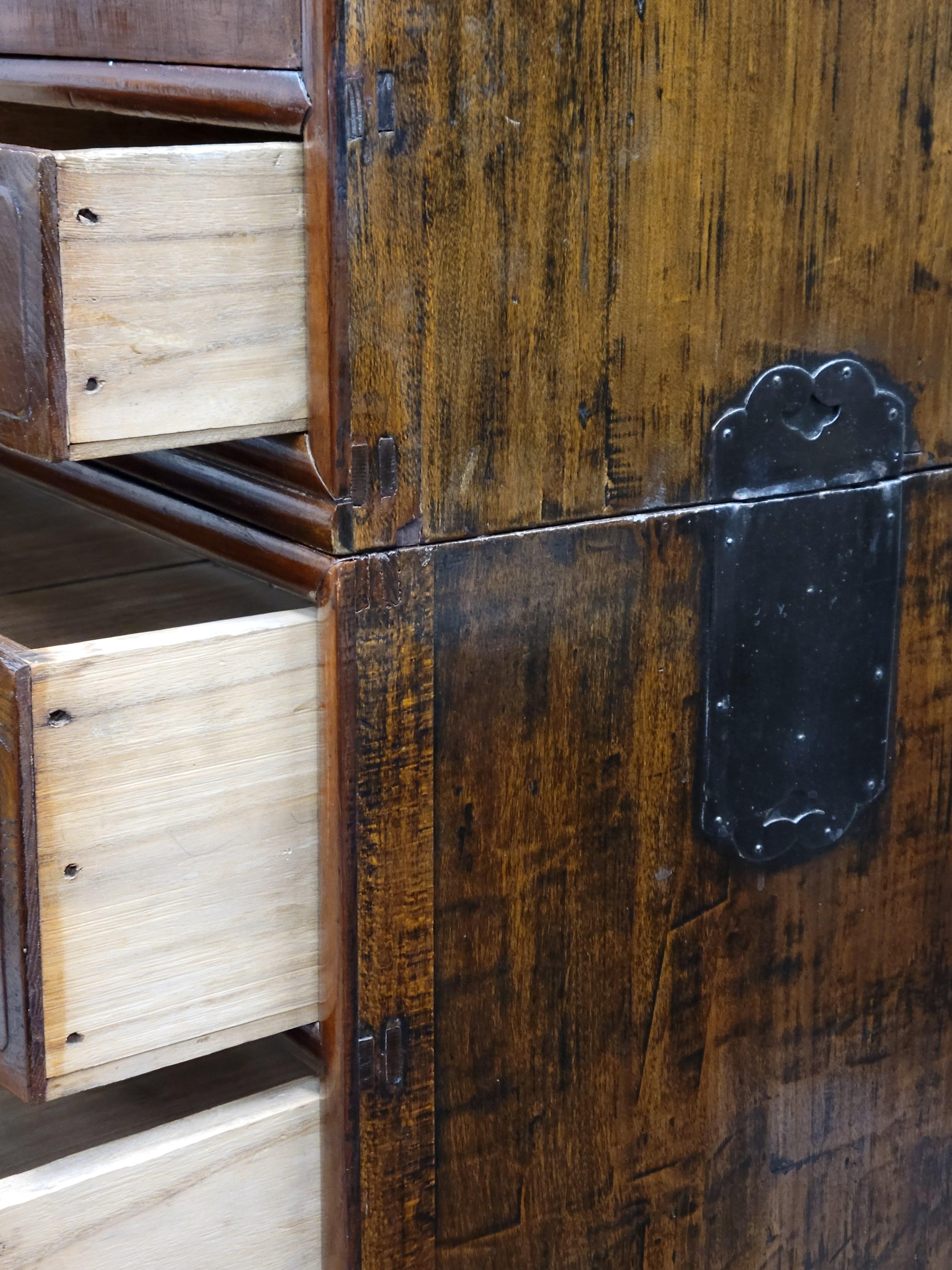 20th Century Vintage Large Korean (In the Japanese Style) 14 Drawer Tansu Chest For Sale