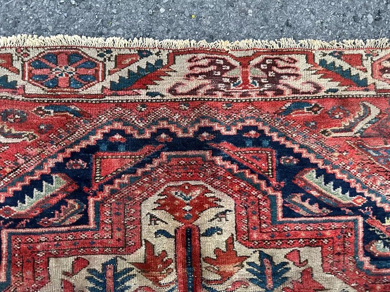 Alfombra oriental antigua de principios de 1900 4'5 