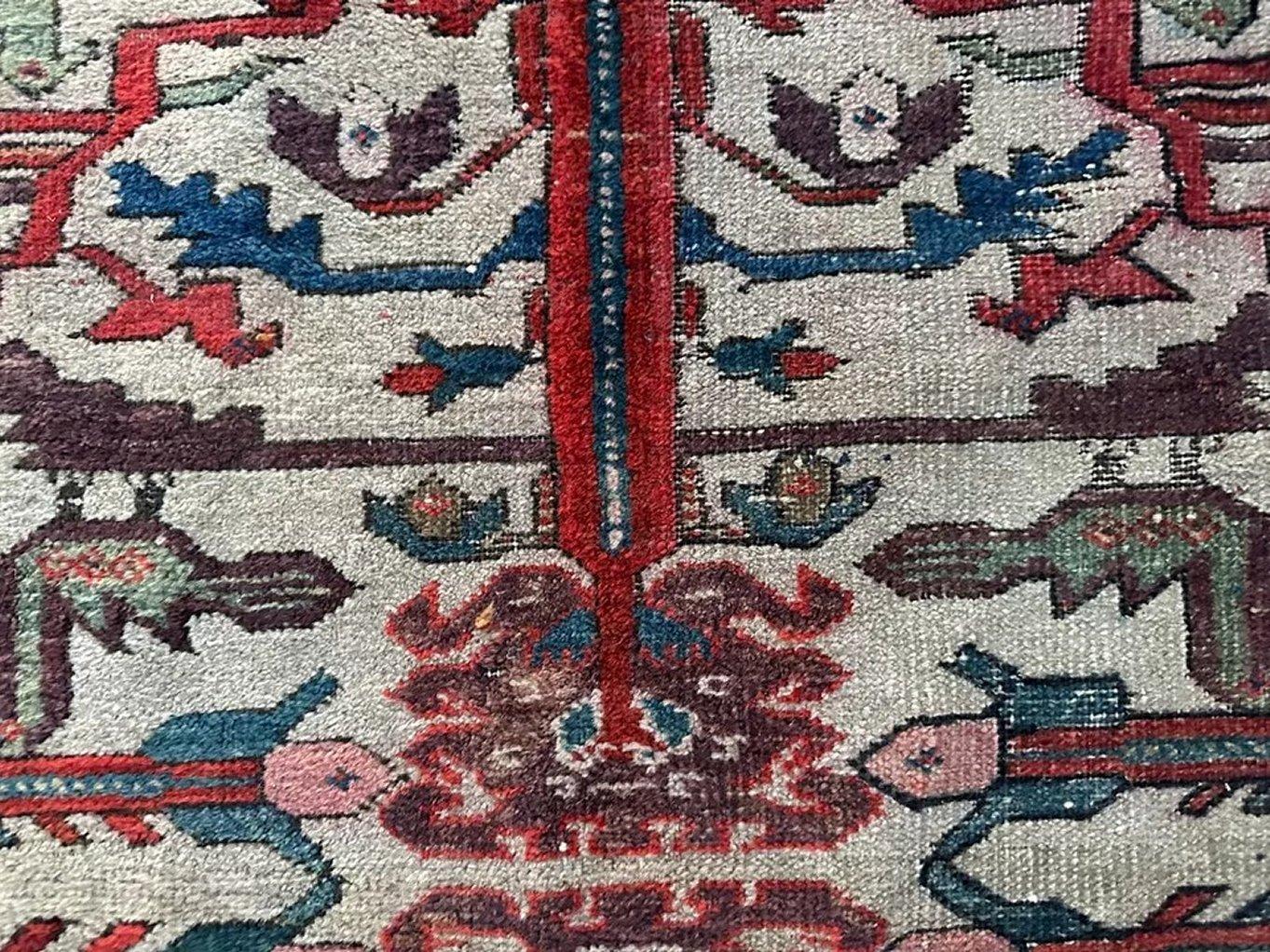 Alfombra oriental antigua de principios de 1900 4'5 