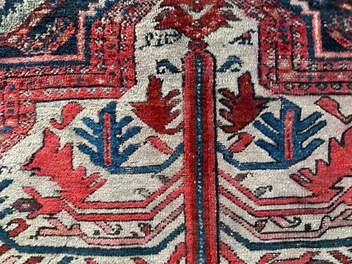 Alfombra oriental antigua de principios de 1900 4'5 