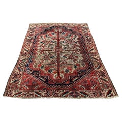 Alfombra oriental antigua de principios de 1900 4'5 "x5'5" - RR4797  MEDIA REBAJA
