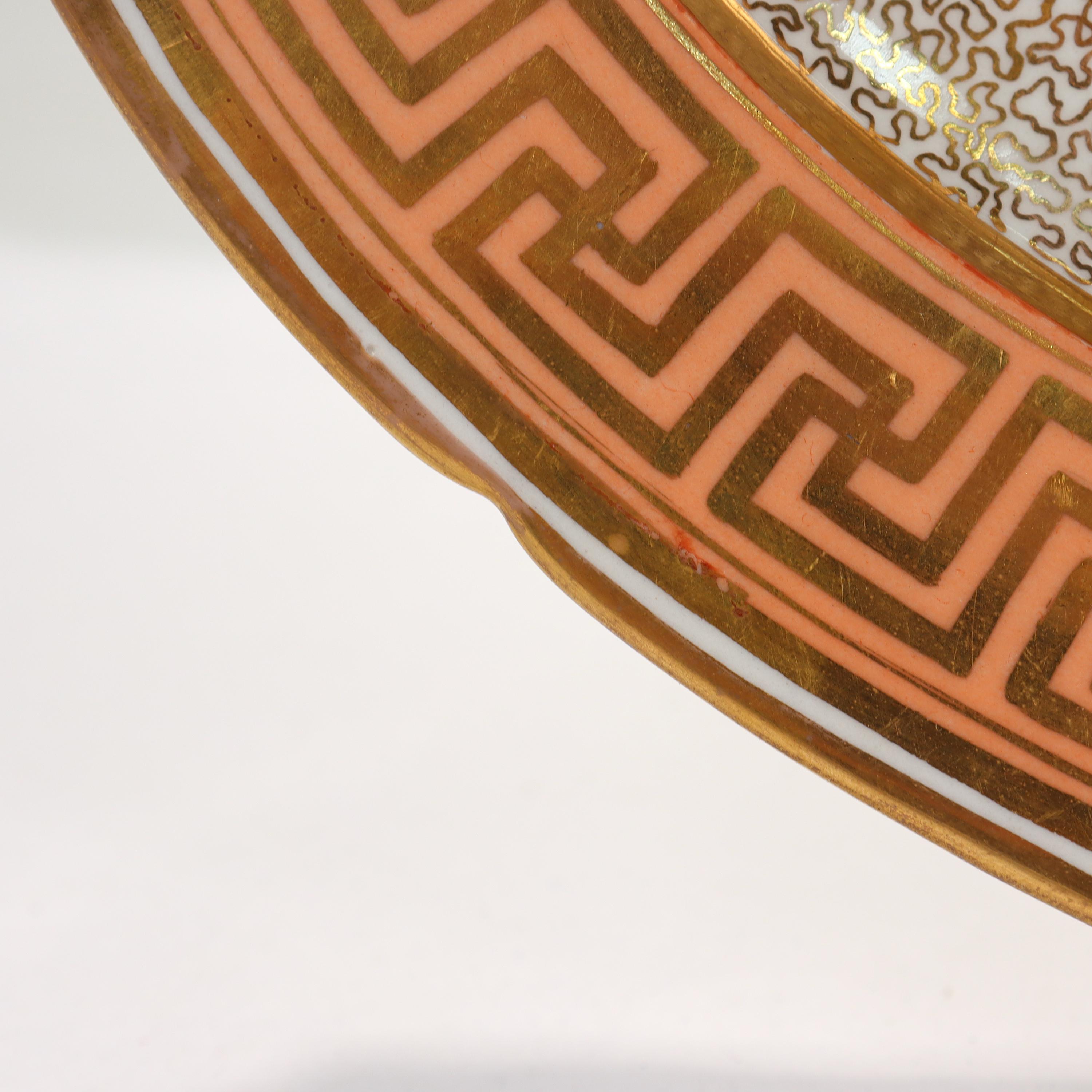 Bandeja de servicio neoclásica de porcelana de Coalport Porcelain inglesa antigua de principios del siglo XIX en venta 2