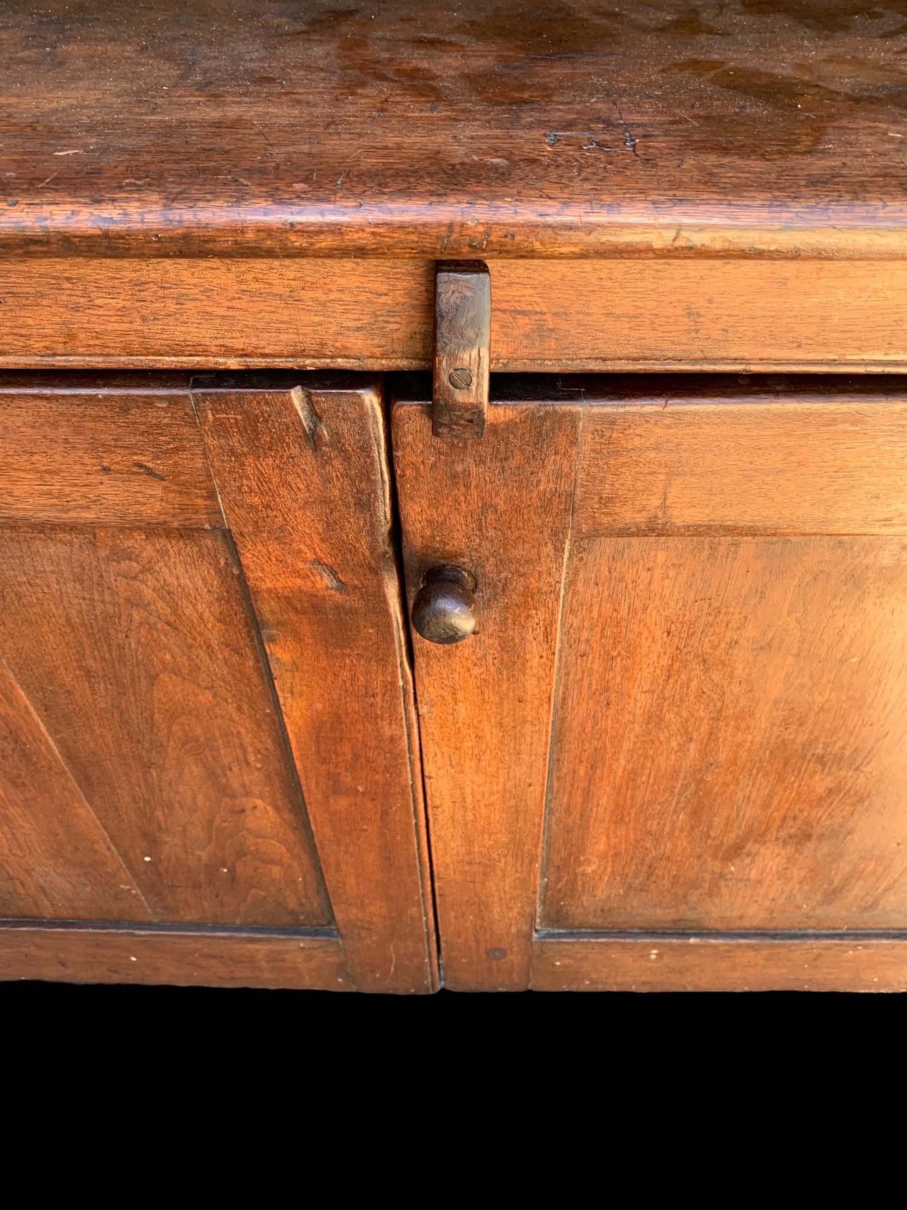 American Antique Early 19th C. Amish Cherry-Wood Step-Back Cupboard