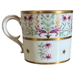 Antique Early 19th c. French Empire Paris Porcelain Coffee Cup or Can by Dihl