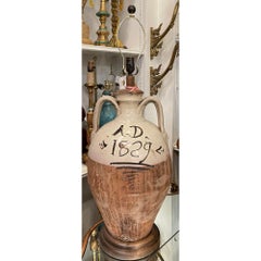 Antique Early 19th Century Stoneware Jug with Spout Designer Crock Lamp