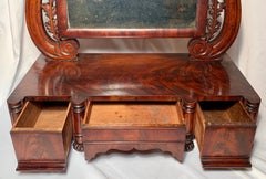 Antique Early 19th Century American Federal Dressing Mirror