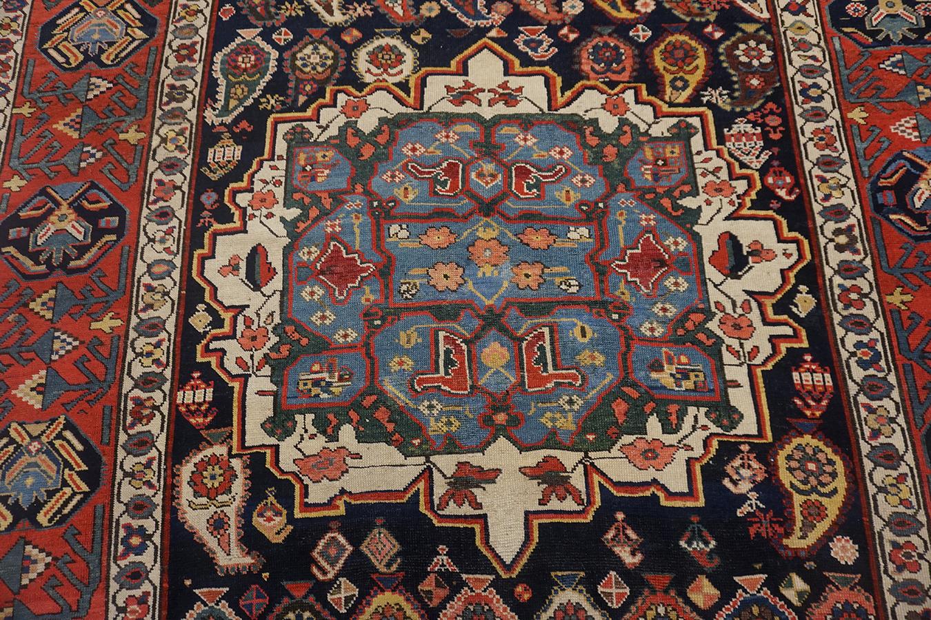 Hand-Knotted Antique Early 19th Century Caucasian Karabagh Carpet For Sale