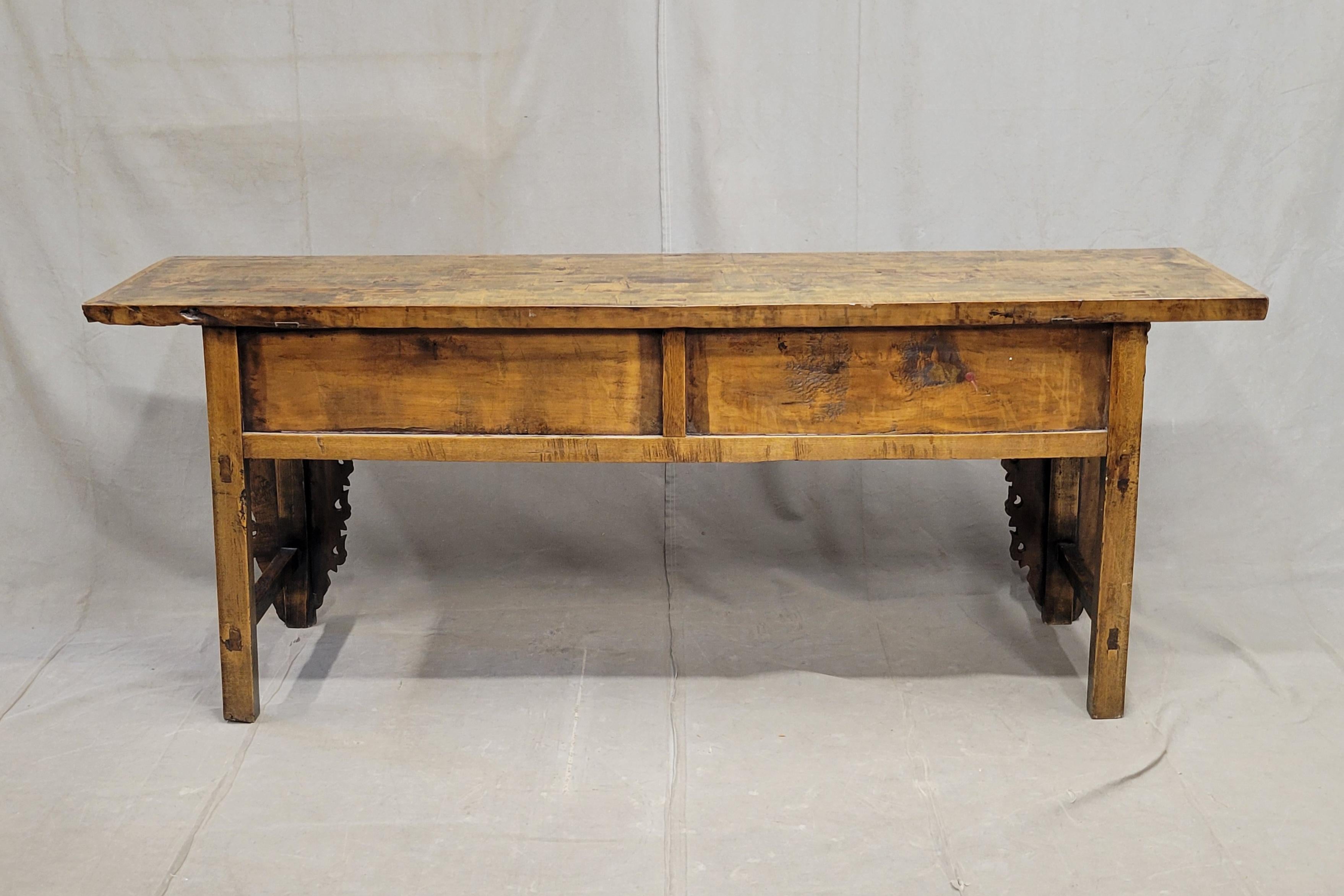 Antique Early 19th Century Chinese Red Lacquer Altar / Console Table For Sale 9