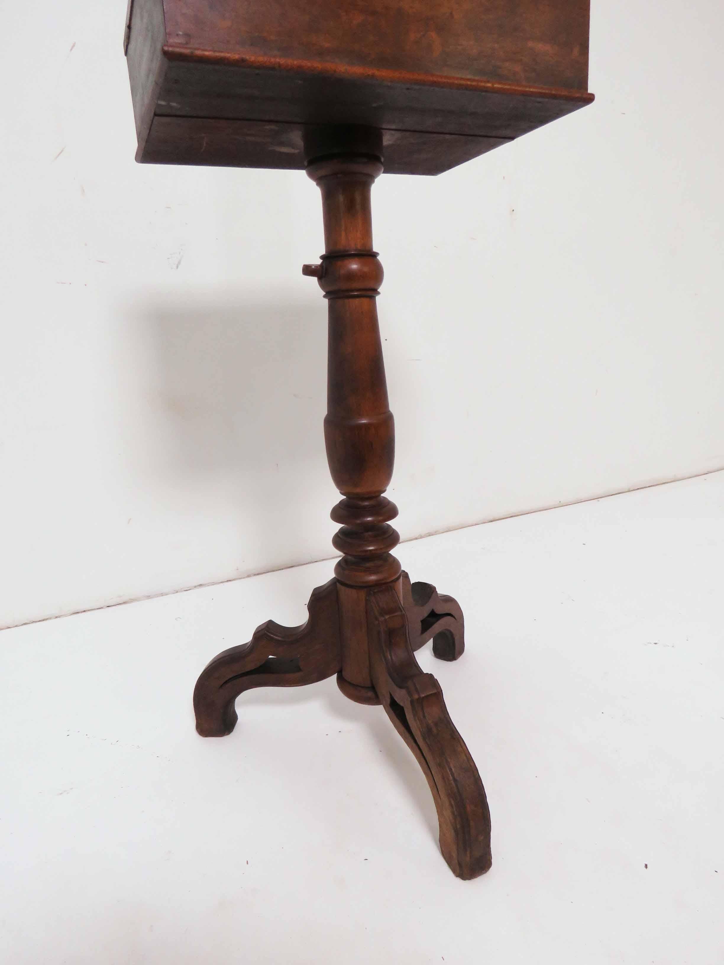 Antique Early 19th Century Chippendale Mahogany Shaving Stand 2