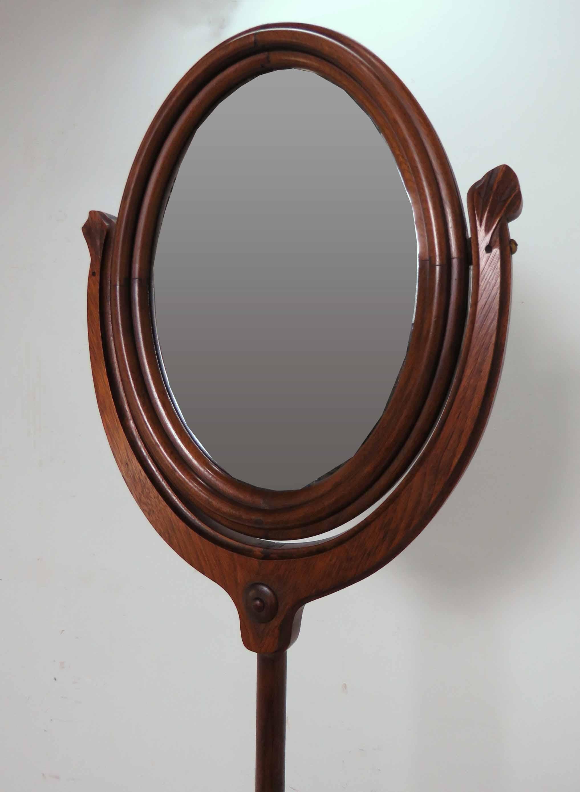 antique wood shaving stand with mirror