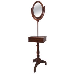Antique Early 19th Century Chippendale Mahogany Shaving Stand