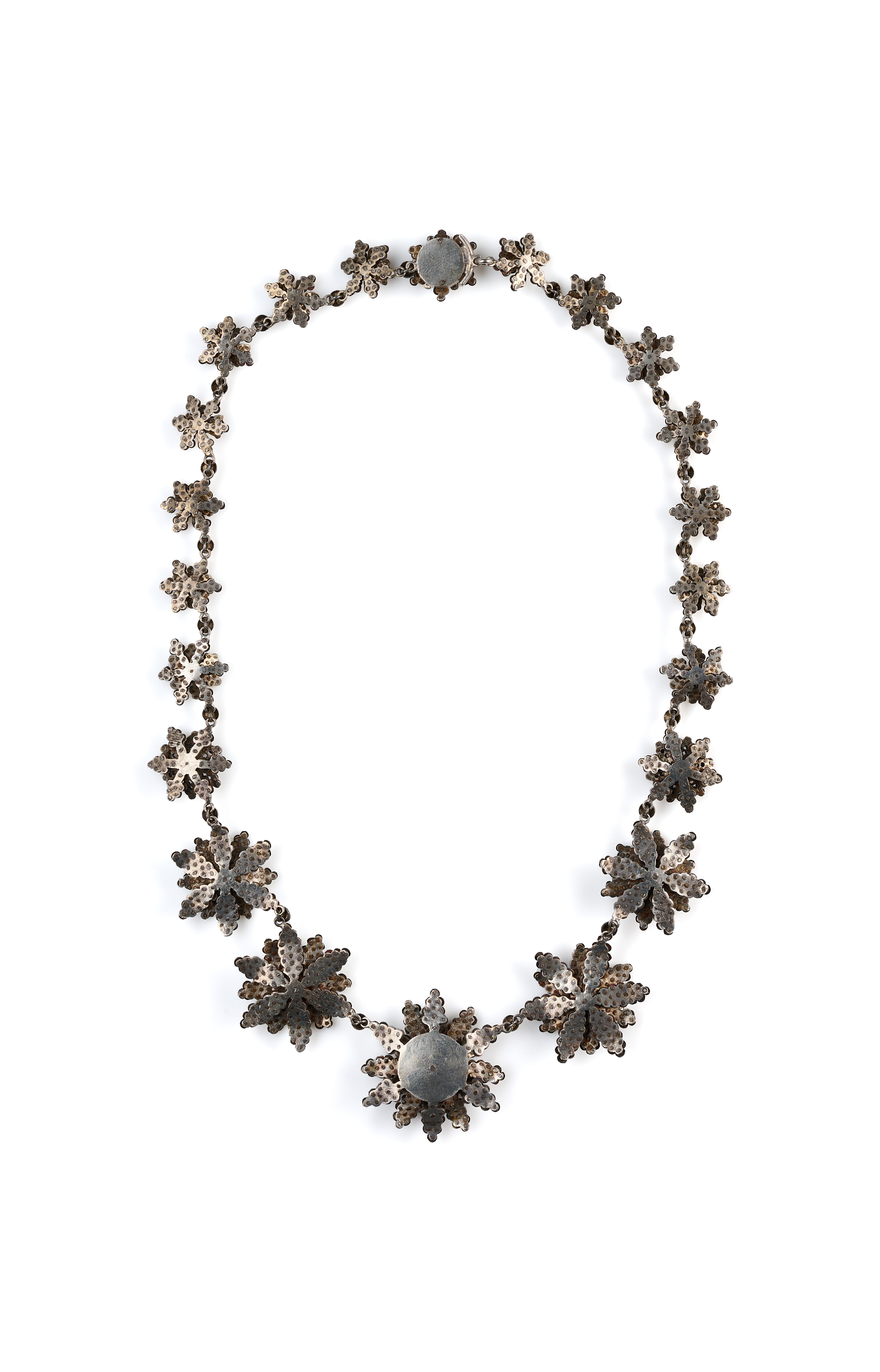 Early Victorian Antique Early 19th Century Cut-Steel Necklace For Sale
