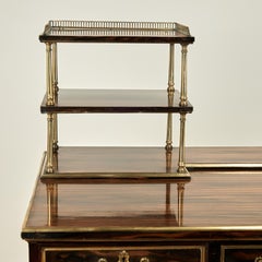 Antique Early 19th Century Dutch Colonial Calamander Desk