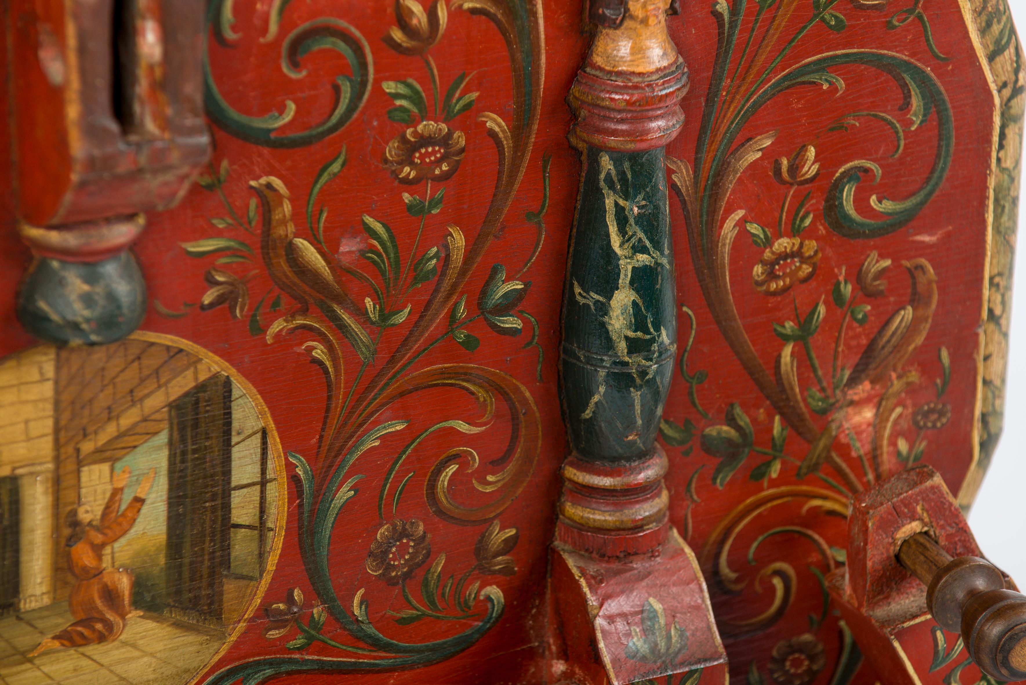 Antiker niederländischer Hindeloopen-Tisch mit Kachelplatte aus dem frühen 19. Jahrhundert im Angebot 4